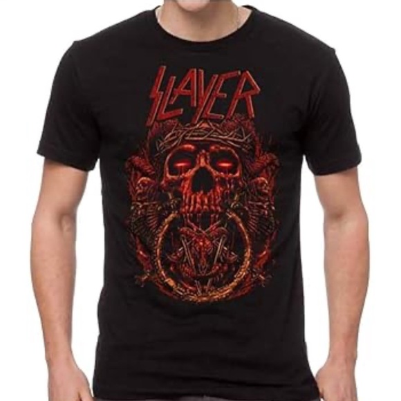 Slayer Crown of Thorns Men's T-shirt Large Black NWT - Picture 1 of 6